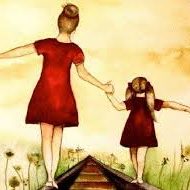 mamma bimba che camminano